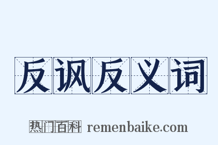 反讽反义词是什么意思的图片